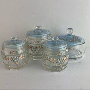 Kruger Vintage Painted 1950’s Nursery Jars Set
